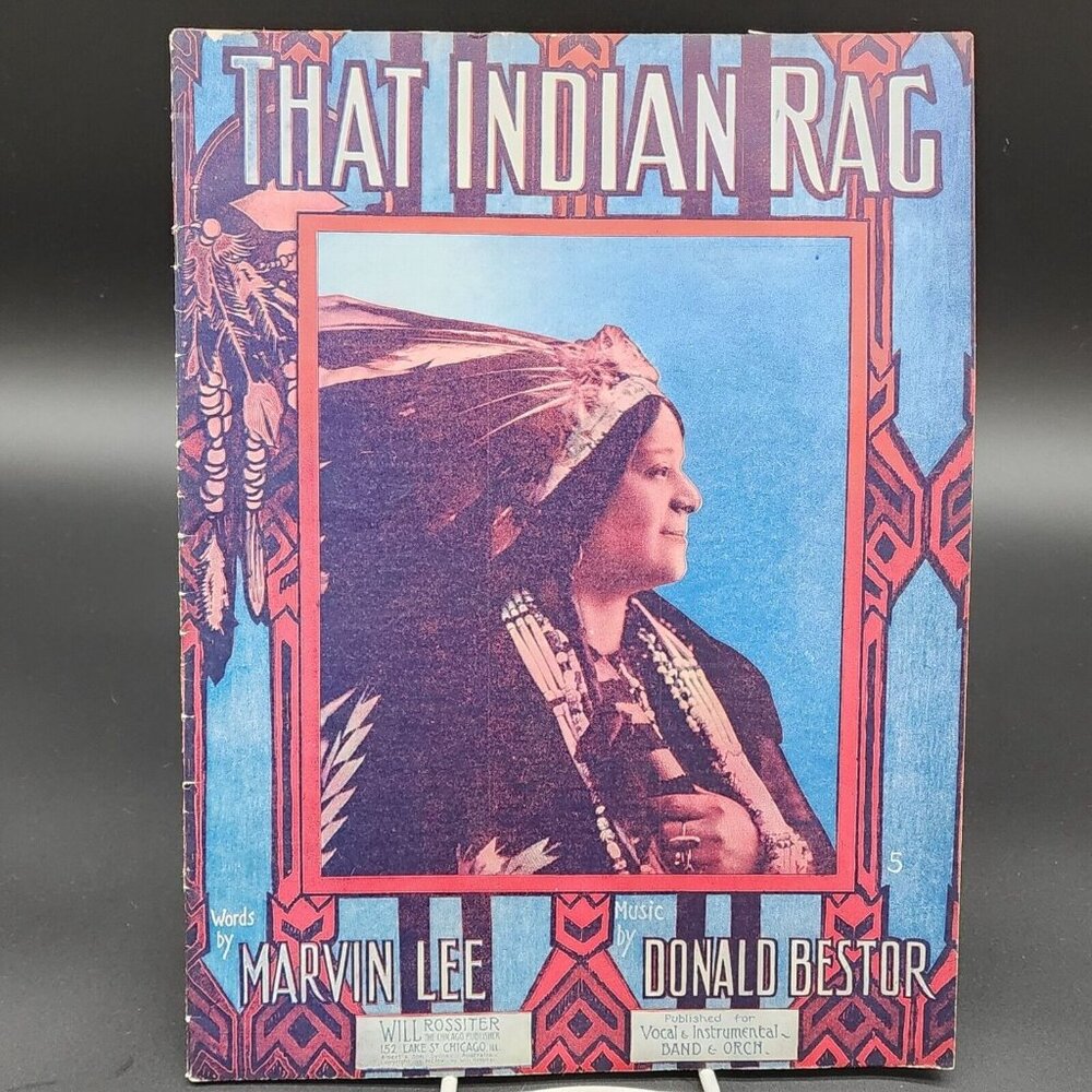Sheet Music 1910 That Indian Rag By Donald Bestor Amazing Condition VTG